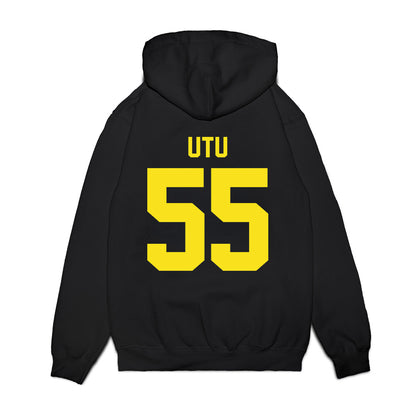 Oregon - NCAA Football : Douglas Utu - Vintage Helmet Premium Hooded Sweatshirt-1