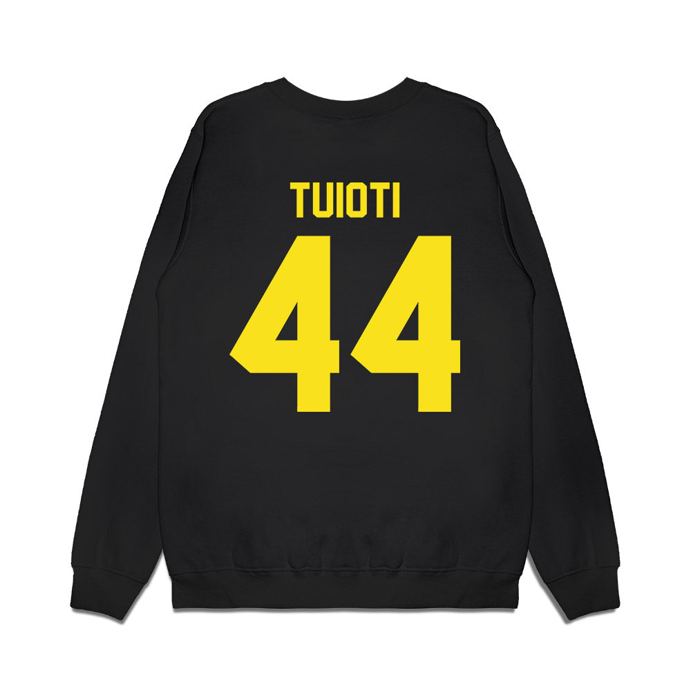 Oregon - NCAA Football : Teitum Tuioti - Vintage Helmet Premium Crewneck Sweatshirt-1