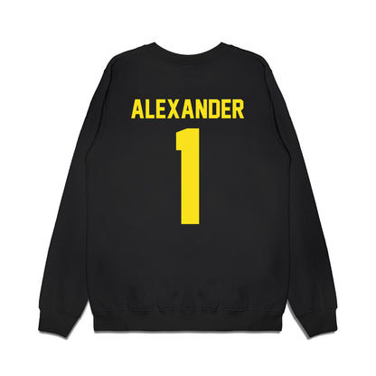 Oregon - NCAA Football : Bear Alexander - Vintage Helmet Premium Crewneck Sweatshirt-1