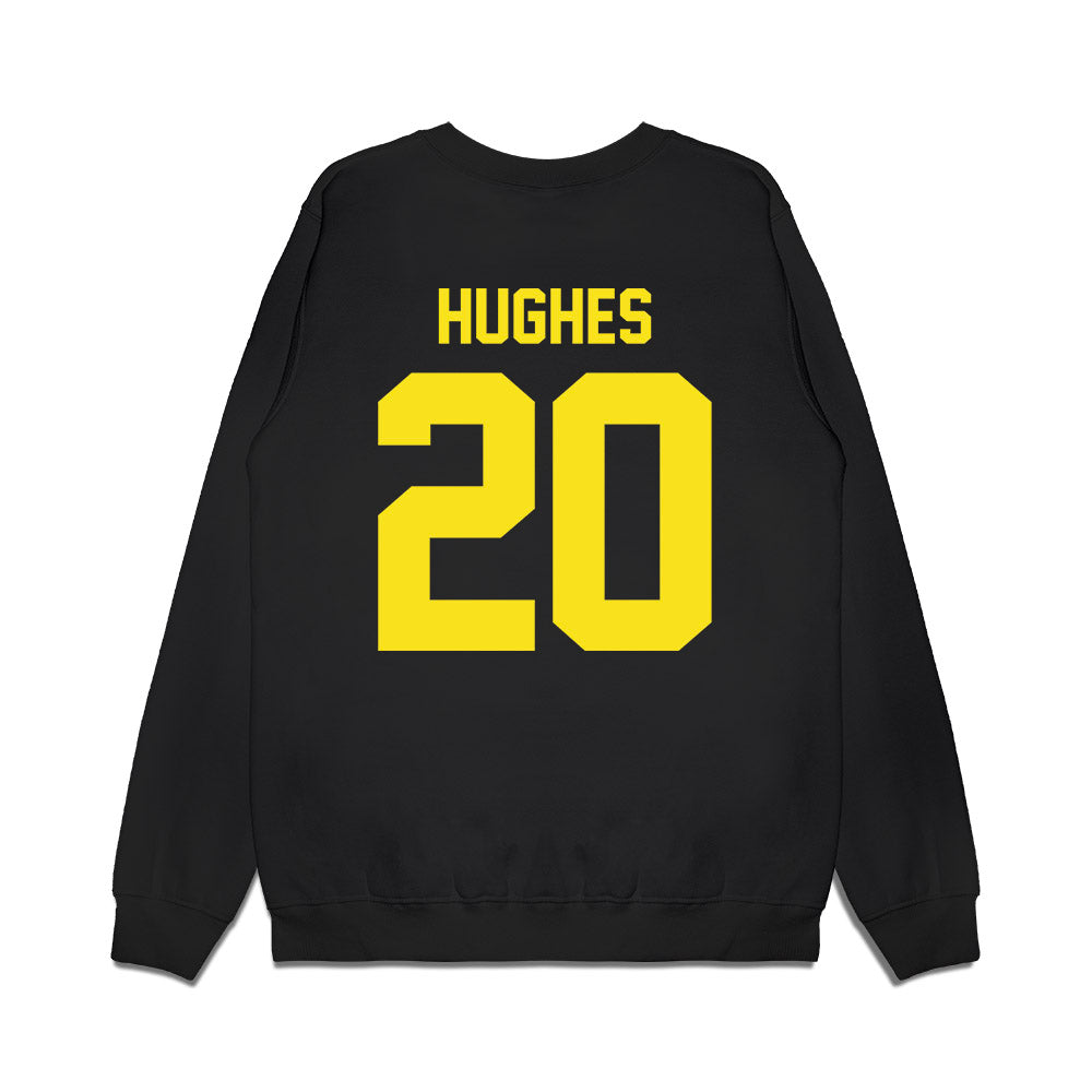 Oregon - NCAA Football : Makhi Hughes - Vintage Helmet Premium Crewneck Sweatshirt-1