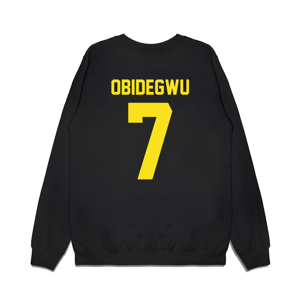 Oregon - NCAA Football : Ify Obidegwu - Vintage Helmet Premium Crewneck Sweatshirt-1