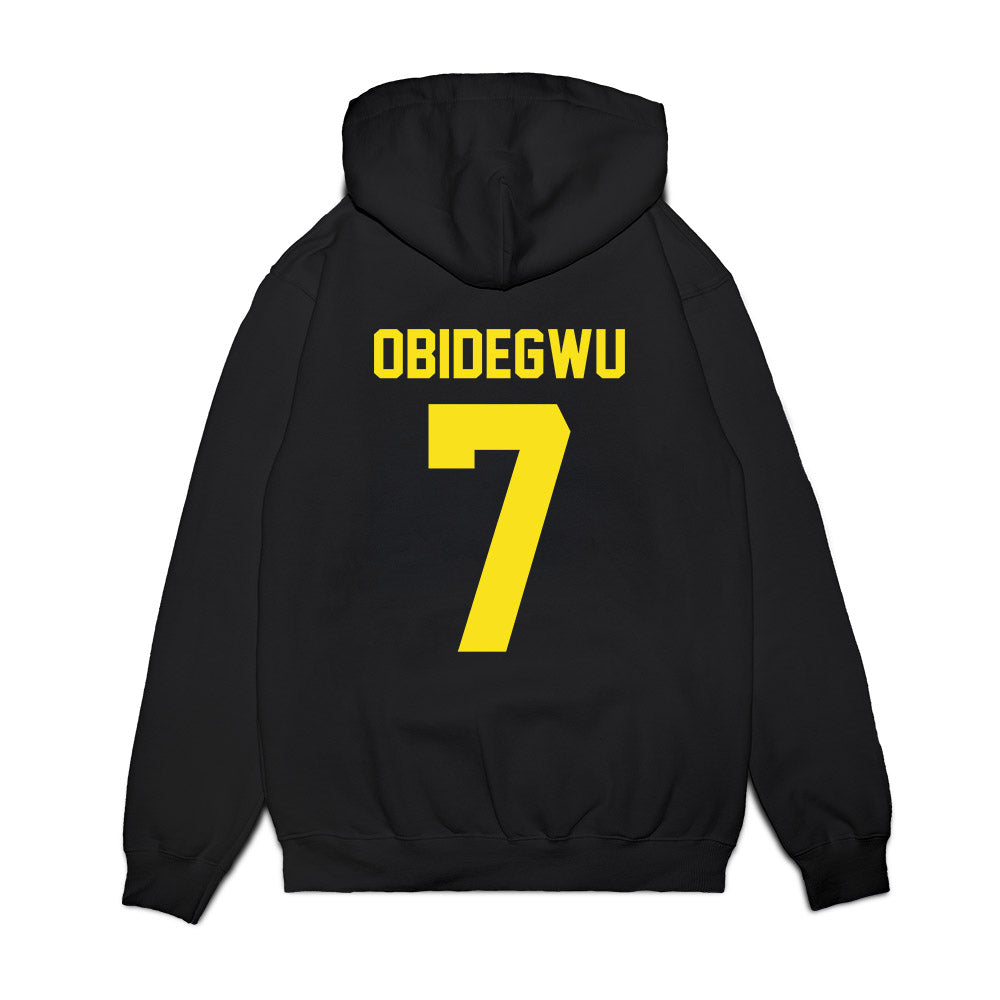 Oregon - NCAA Football : Ify Obidegwu - Vintage Helmet Premium Hooded Sweatshirt-1