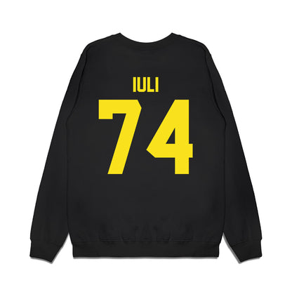 Oregon - NCAA Football : Dave Iuli - Vintage Helmet Premium Crewneck Sweatshirt-1