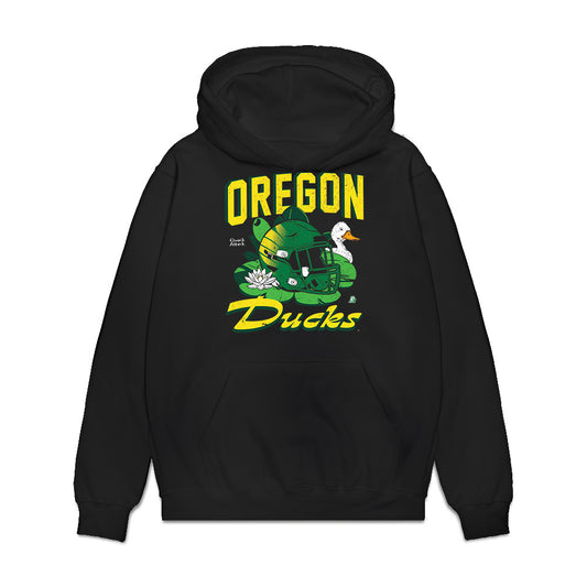 Oregon - NCAA Football : Noah Whittington - Vintage Helmet Premium Hooded Sweatshirt-0
