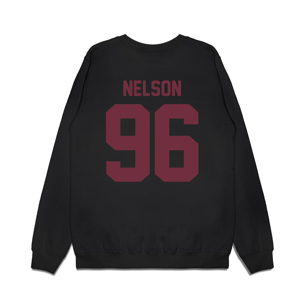 Mississippi State - NCAA Football : John Nelson - Vintage Helmet Premium Crewneck Sweatshirt-1