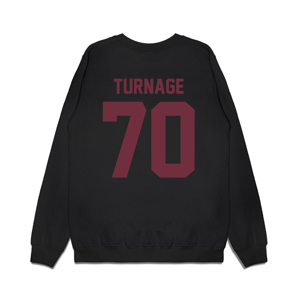 Mississippi State - NCAA Football : Breyden Turnage - Vintage Helmet Premium Crewneck Sweatshirt-1