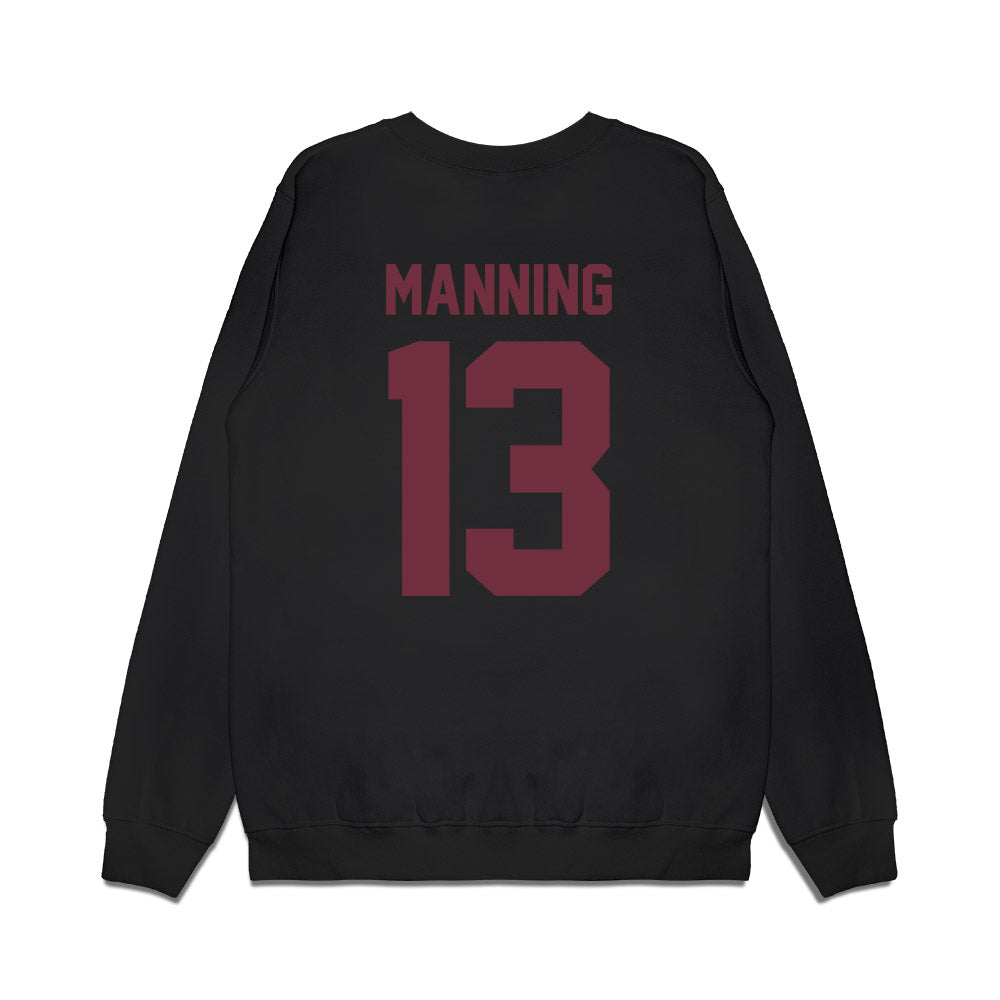 Mississippi State - NCAA Football : Jahron Manning - Vintage Helmet Premium Crewneck Sweatshirt-1