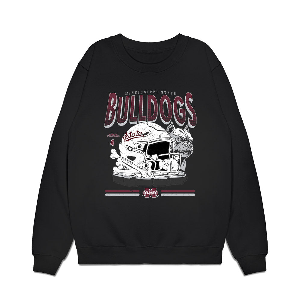 Mississippi State - NCAA Football : Jamarcus Moye - Vintage Helmet Premium Crewneck Sweatshirt-0