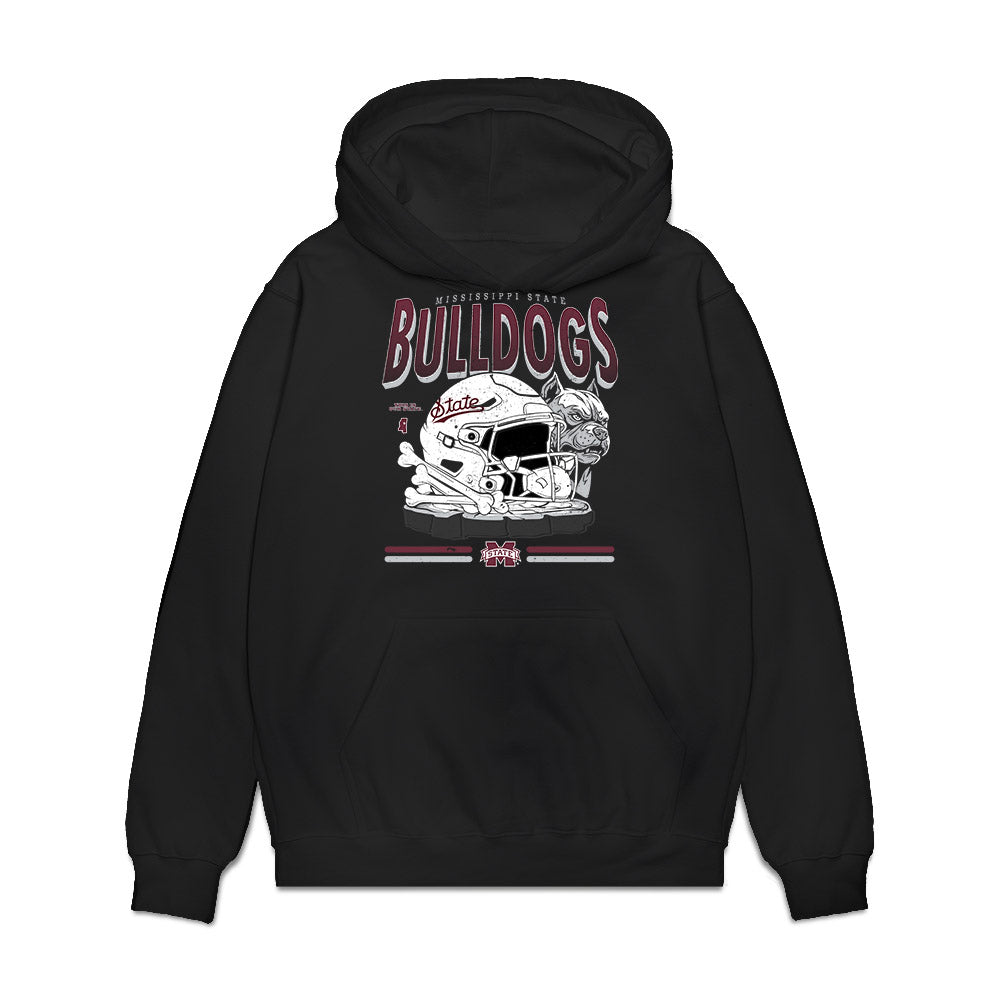 Mississippi State - NCAA Football : Kolin Wilson - Vintage Helmet Premium Hooded Sweatshirt-0