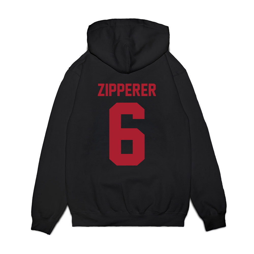 Utah - NCAA Football : Daidren Zipperer - Vintage Helmet Premium Hooded Sweatshirt-1