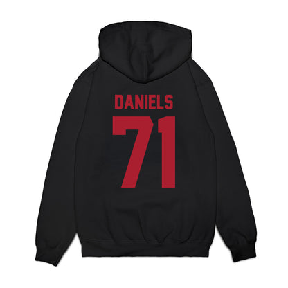 Utah - NCAA Football : Braeden Daniels - Vintage Helmet Premium Hooded Sweatshirt-1