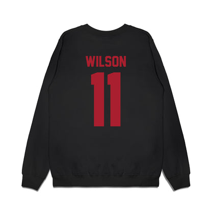 Utah - NCAA Football : Isaac Wilson - Vintage Helmet Premium Crewneck Sweatshirt-1