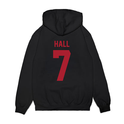 Utah - NCAA Football : Johnathan Hall - Vintage Helmet Premium Hooded Sweatshirt-1