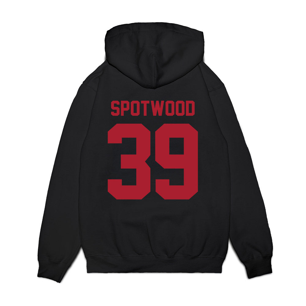 Utah - NCAA Football : Bryan Spotwood - Vintage Helmet Premium Hooded Sweatshirt-1