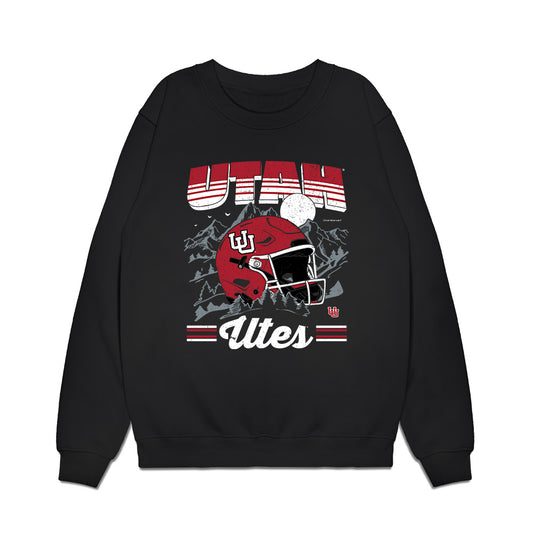 Utah - NCAA Football : Aliki Vimahi - Vintage Helmet Premium Crewneck Sweatshirt-0