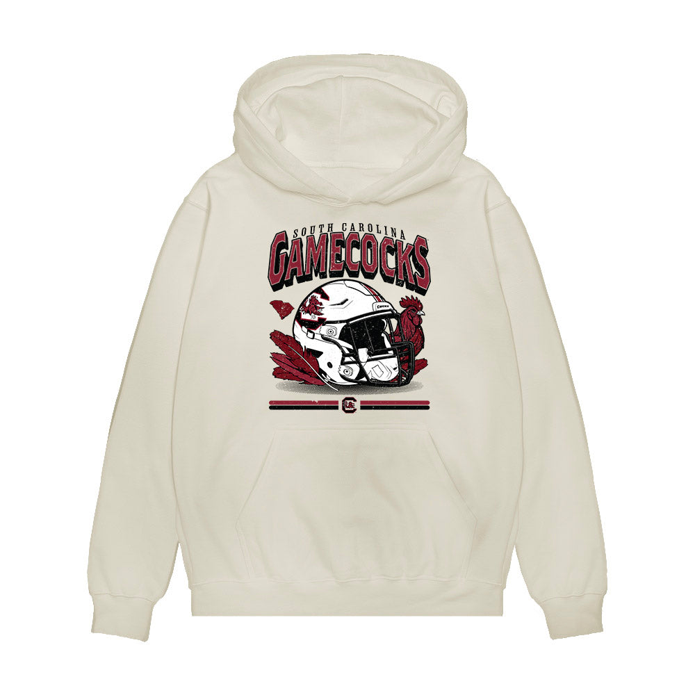 South Carolina - NCAA Football : Maurice Brown - Vintage Helmet Premium Hooded Sweatshirt-0