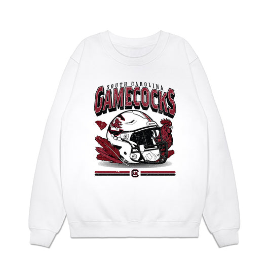 South Carolina - NCAA Football : AJ Holloway - Vintage Helmet Premium Crewneck Sweatshirt-0