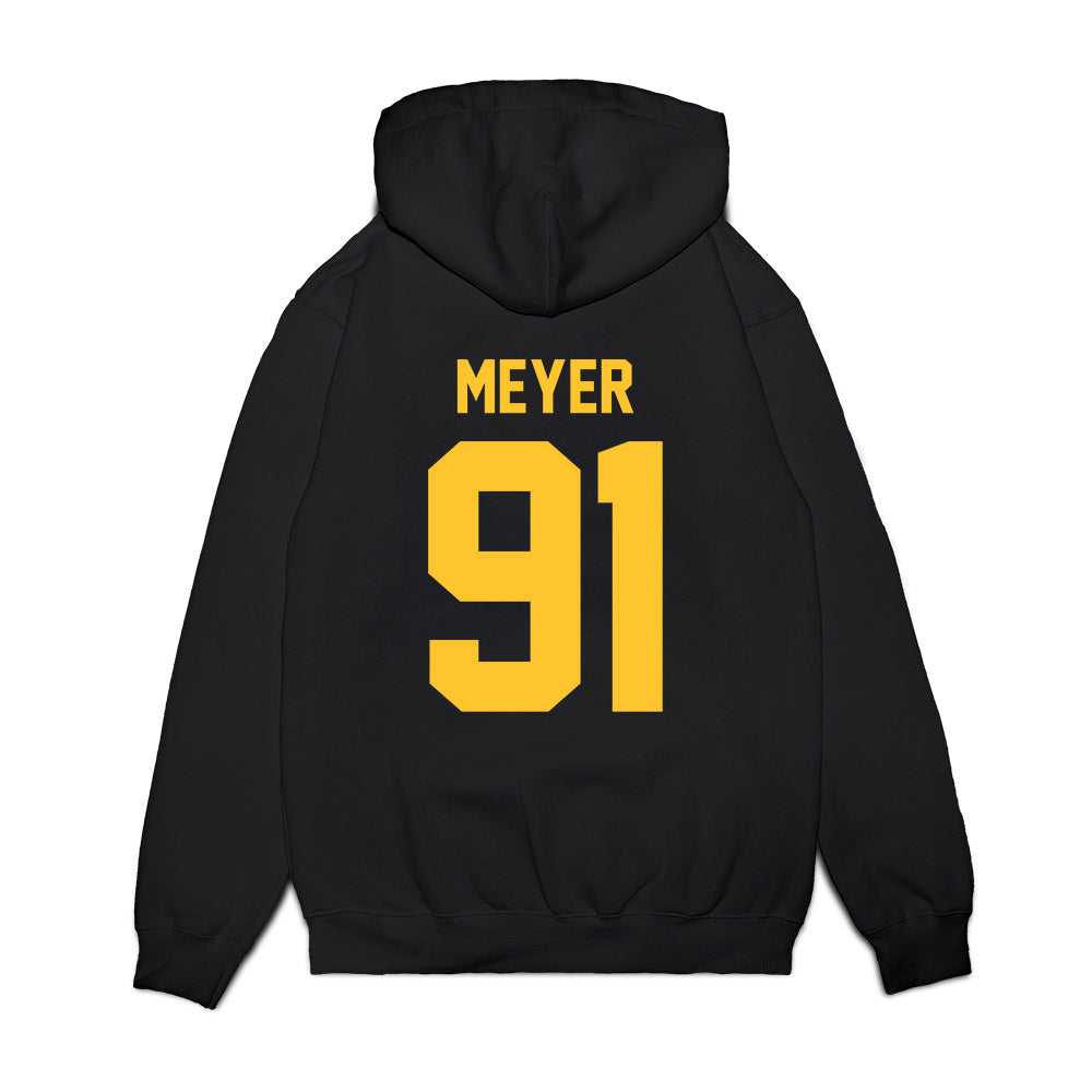 UC Berkeley - NCAA Football : Chase Meyer - Vintage Helmet Premium Hooded Sweatshirt-1