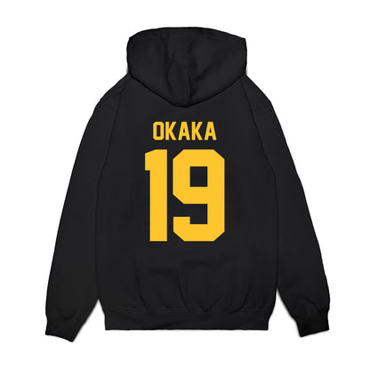 UC Berkeley - NCAA Football : Odera Okaka - Vintage Helmet Premium Hooded Sweatshirt-1
