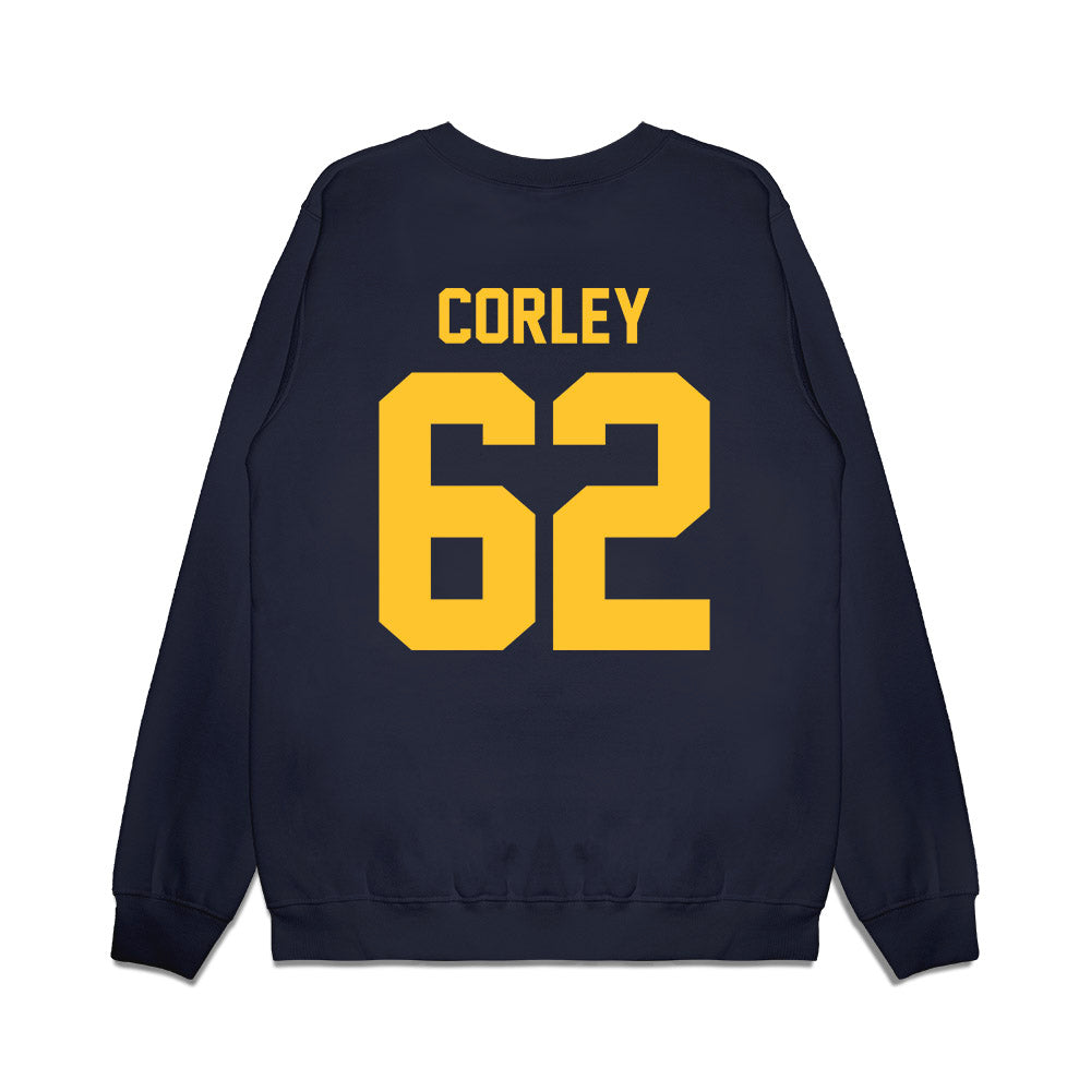 UC Berkeley - NCAA Football : Syris Corley - Vintage Helmet Premium Crewneck Sweatshirt-1