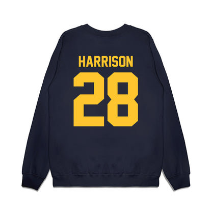 UC Berkeley - NCAA Football : Tre Harrison - Vintage Helmet Premium Crewneck Sweatshirt-1