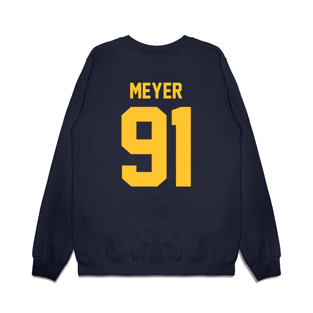 UC Berkeley - NCAA Football : Chase Meyer - Vintage Helmet Premium Crewneck Sweatshirt-1