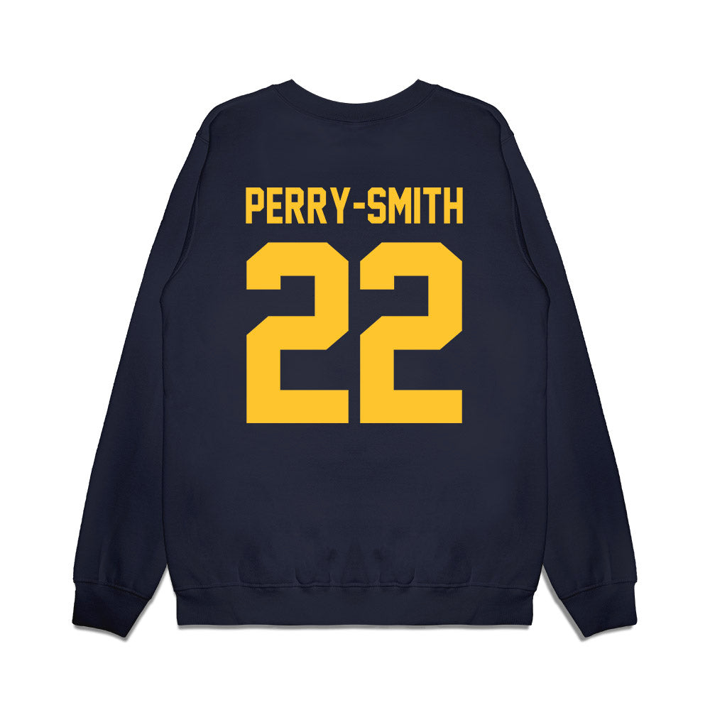 UC Berkeley - NCAA Football : Carson Perry-Smith - Vintage Helmet Premium Crewneck Sweatshirt-1
