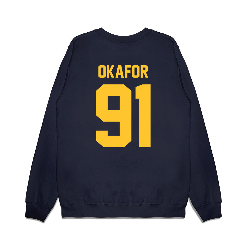 UC Berkeley - NCAA Football : Ike Okafor - Vintage Helmet Premium Crewneck Sweatshirt-1