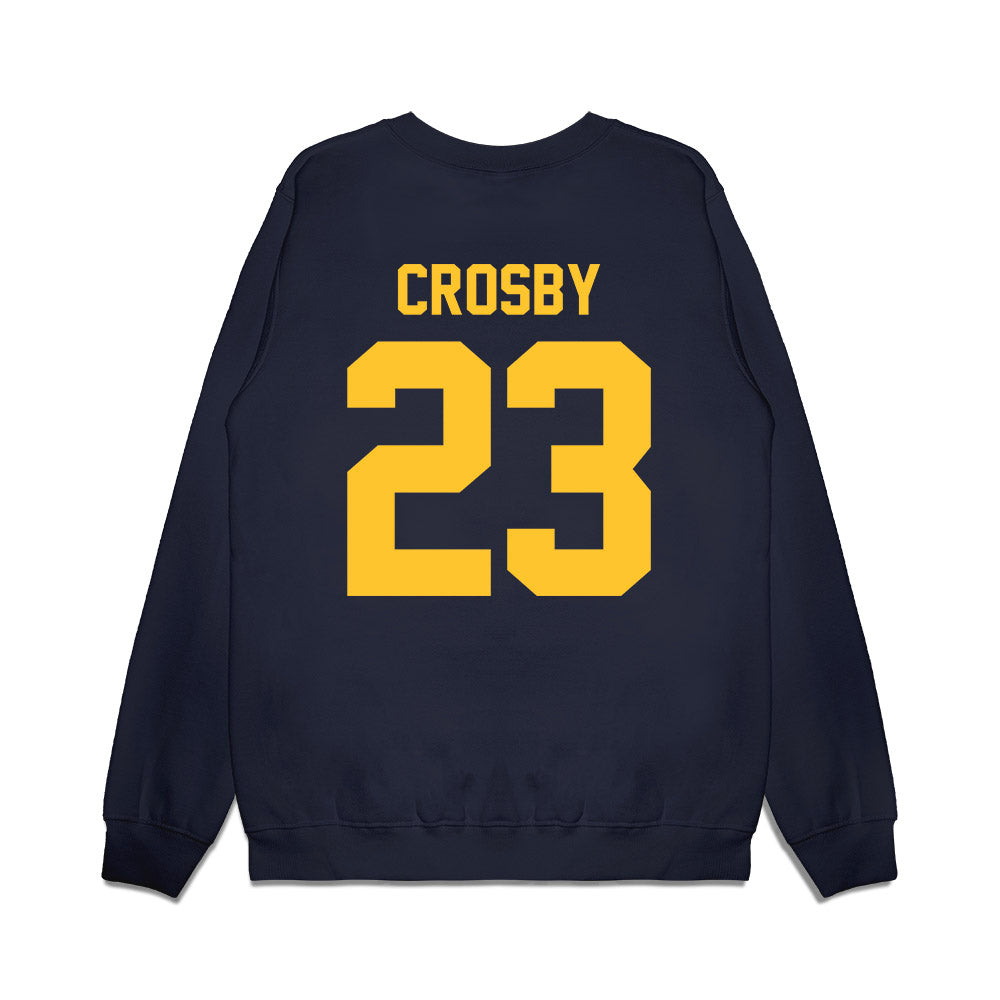 UC Berkeley - NCAA Football : Isaiah Crosby - Vintage Helmet Premium Crewneck Sweatshirt-1