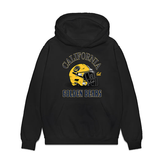 UC Berkeley - NCAA Football : Derek Wilkins - Vintage Helmet Premium Hooded Sweatshirt-0