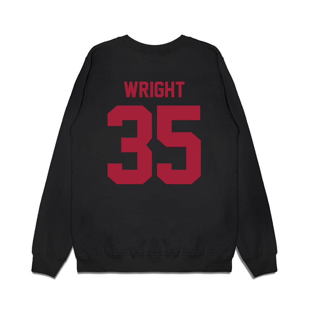 WSU - NCAA Football : Erimus Wright - Vintage Helmet Premium Crewneck Sweatshirt-1