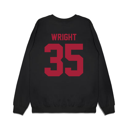 WSU - NCAA Football : Erimus Wright - Vintage Helmet Premium Crewneck Sweatshirt-1
