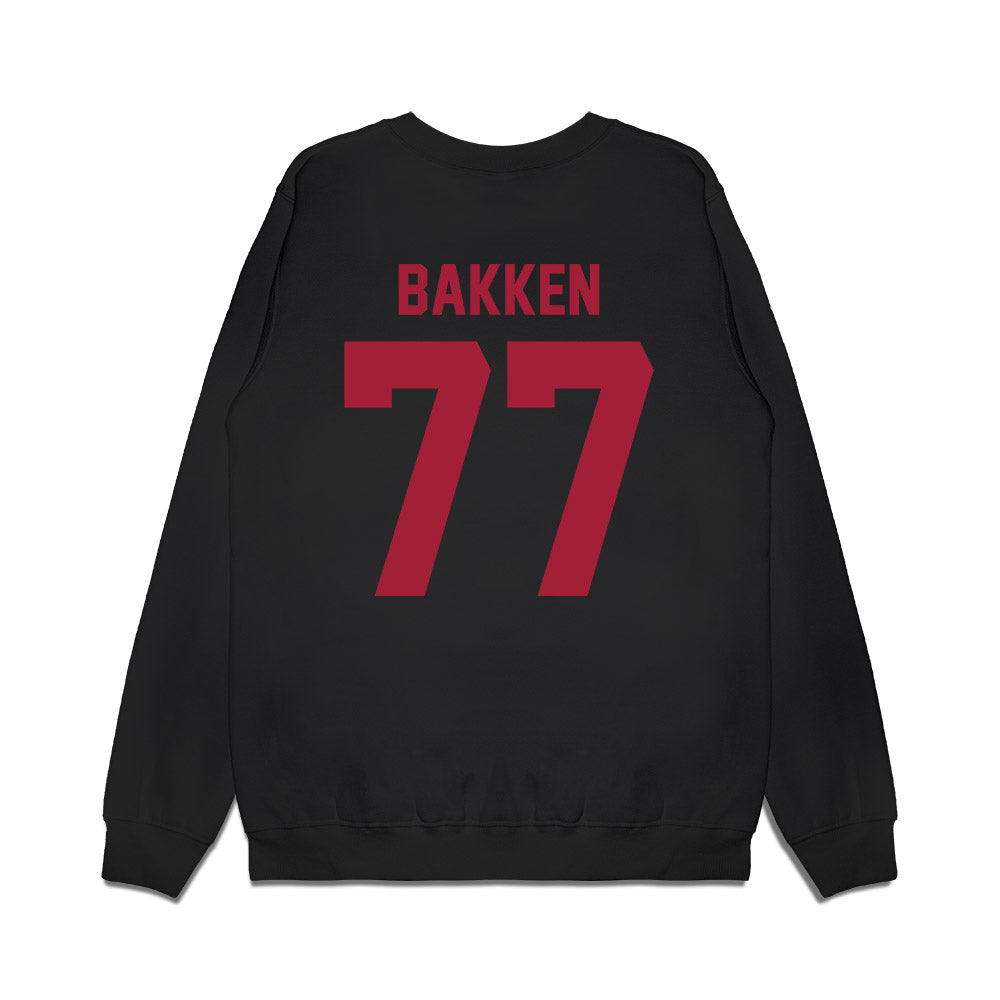WSU - NCAA Football : Nick Bakken - Vintage Helmet Premium Crewneck Sweatshirt-1