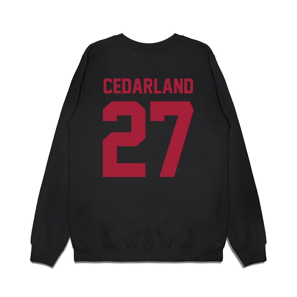 WSU - NCAA Football : Hudson Cedarland - Vintage Helmet Premium Crewneck Sweatshirt-1
