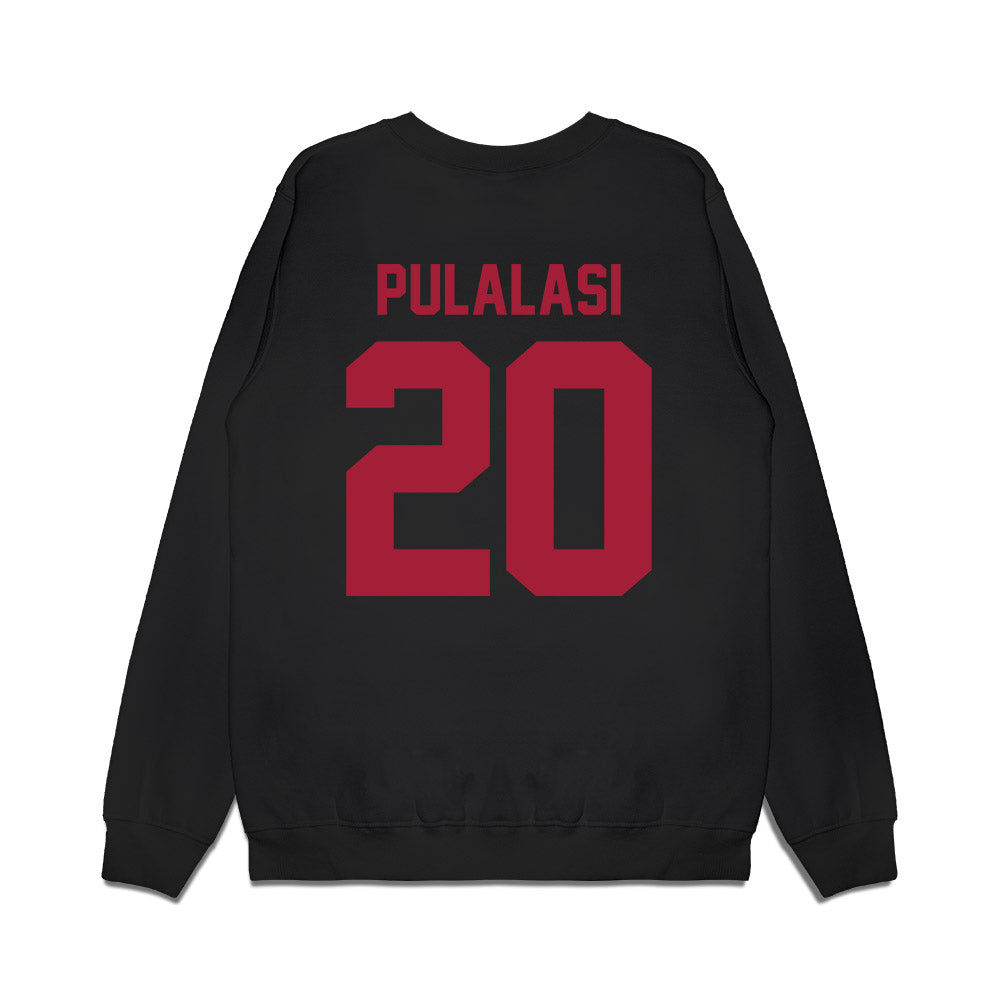 WSU - NCAA Football : Leo Pulalasi - Vintage Helmet Premium Crewneck Sweatshirt-1
