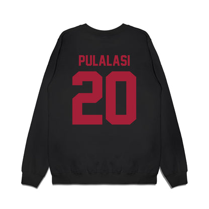 WSU - NCAA Football : Leo Pulalasi - Vintage Helmet Premium Crewneck Sweatshirt-1