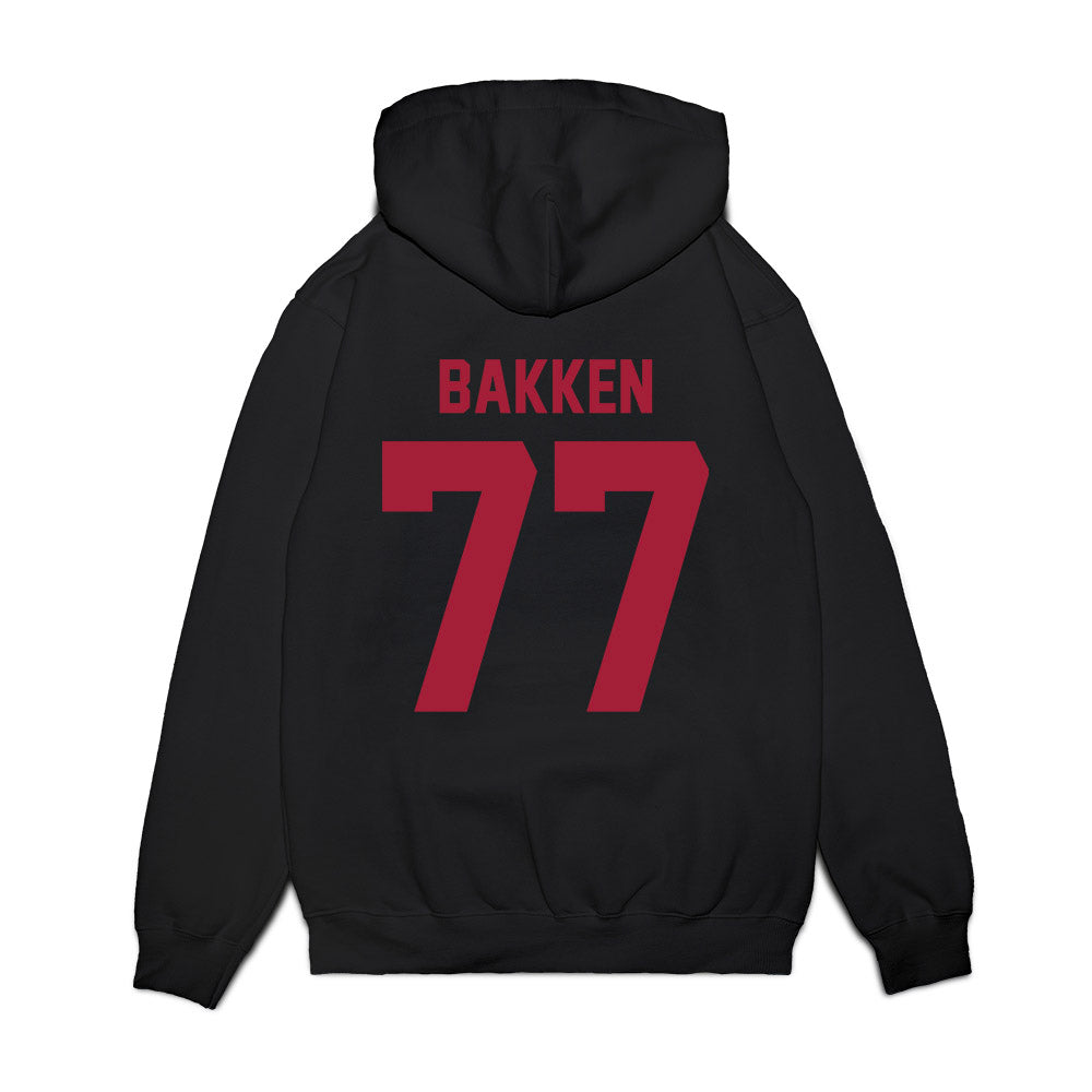 WSU - NCAA Football : Nick Bakken - Vintage Helmet Premium Hooded Sweatshirt-1