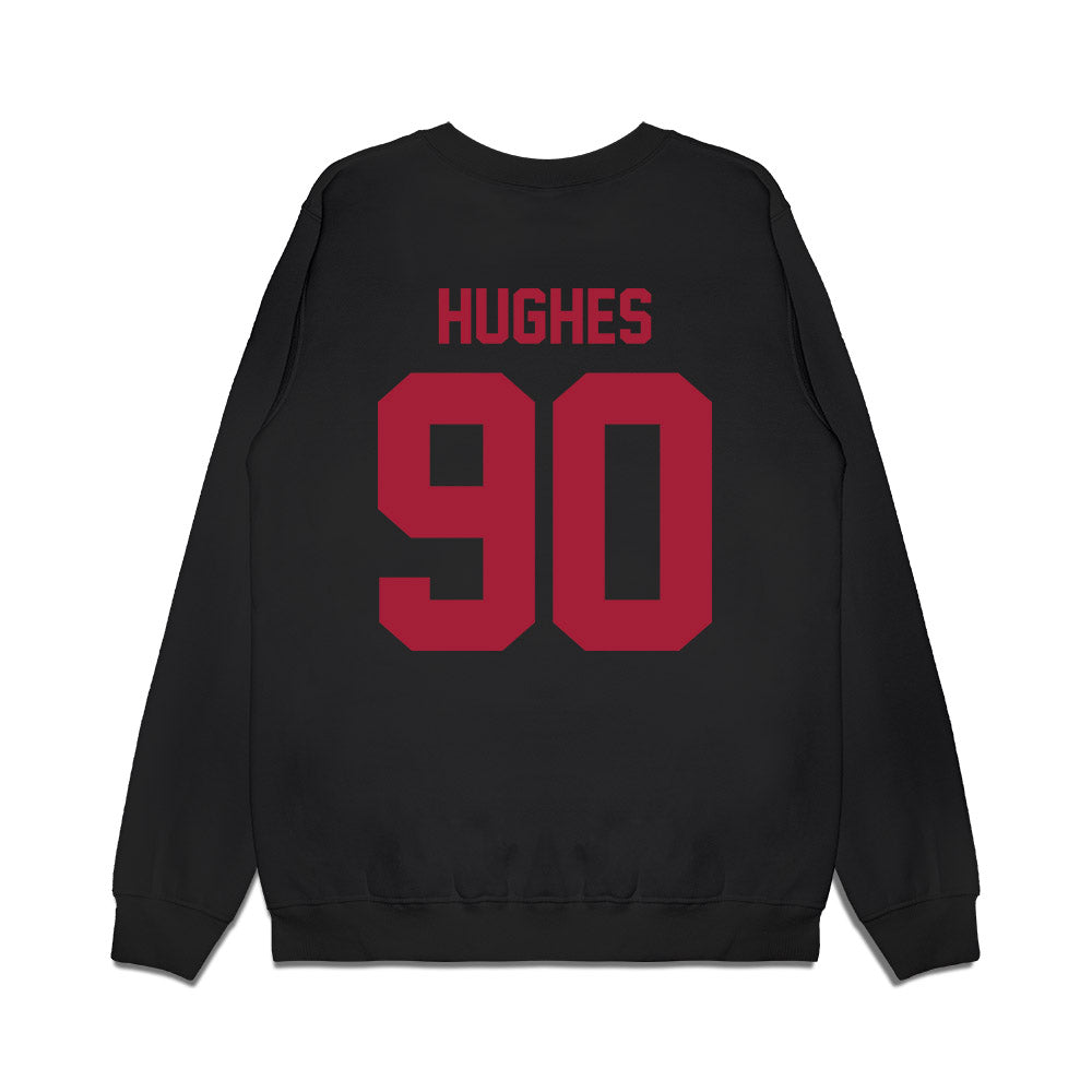 WSU - NCAA Football : Michael Hughes - Vintage Helmet Premium Crewneck Sweatshirt-1