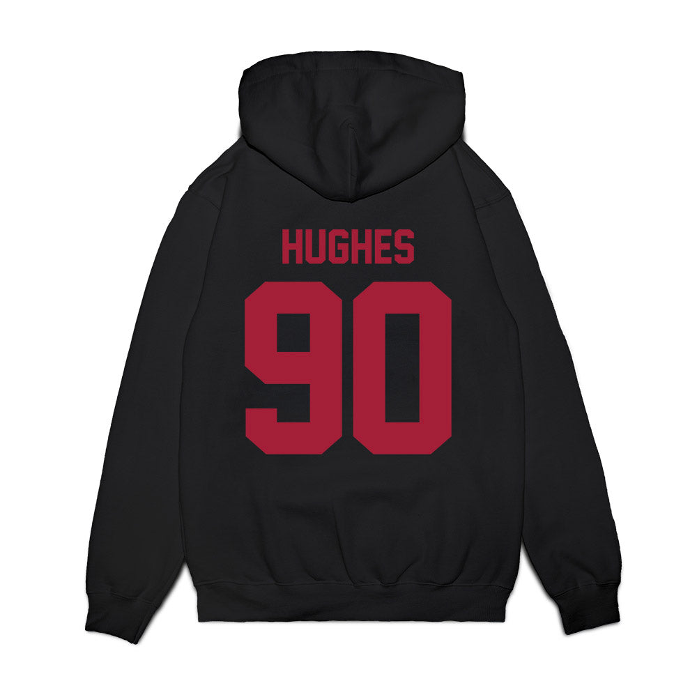 WSU - NCAA Football : Michael Hughes - Vintage Helmet Premium Hooded Sweatshirt-1