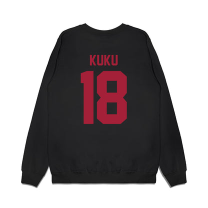 WSU - NCAA Football : David Kuku - Vintage Helmet Premium Crewneck Sweatshirt-1