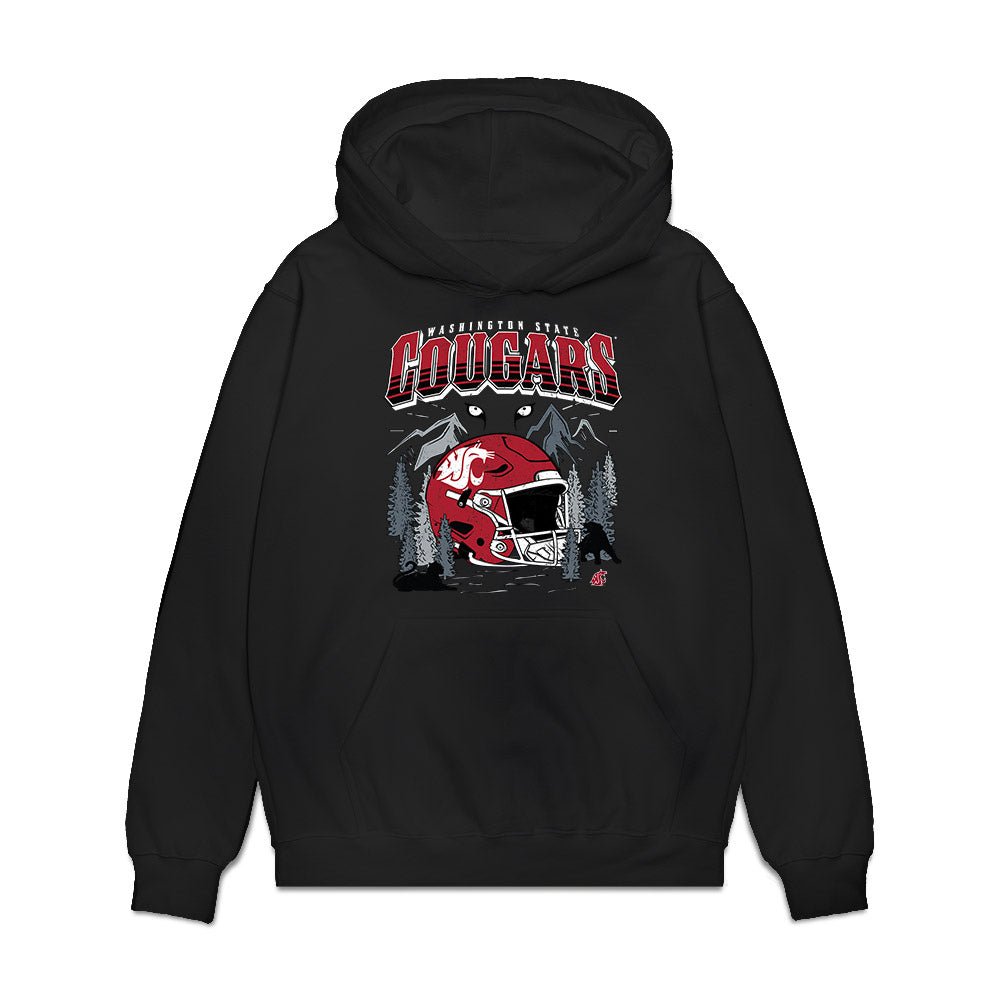 WSU - NCAA Football : Jorden Cunningham - Vintage Helmet Premium Hooded Sweatshirt-0