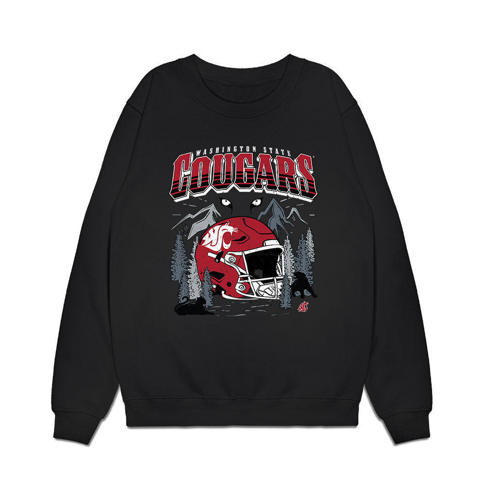 WSU - NCAA Football : Trillion Sorrell - Vintage Helmet Premium Crewneck Sweatshirt-0