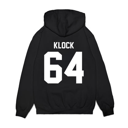 Virginia Tech - NCAA Football : Elijah Klock - Vintage Helmet Premium Hooded Sweatshirt-1
