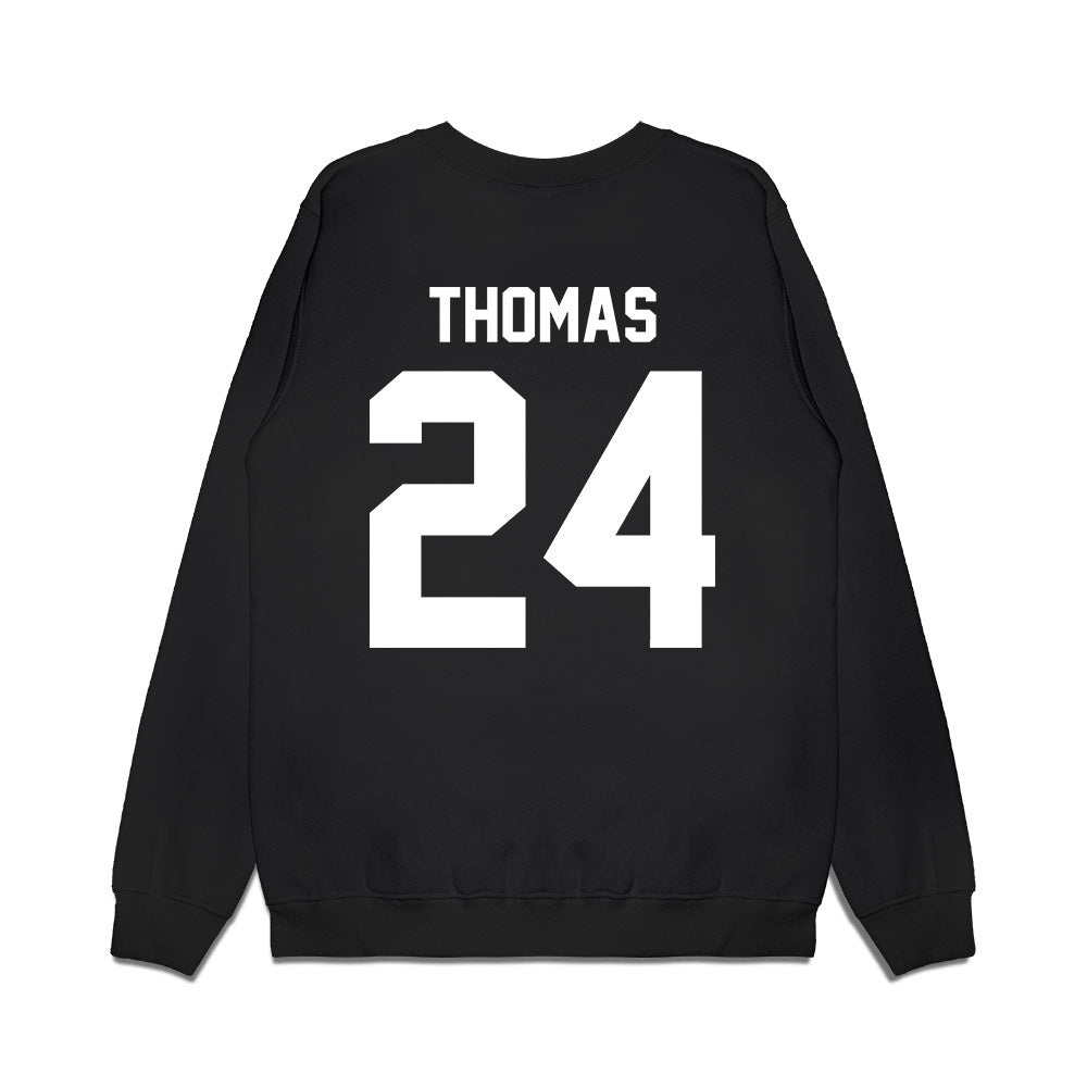 Virginia Tech - NCAA Football : Malachi Thomas - Vintage Helmet Premium Crewneck Sweatshirt-1
