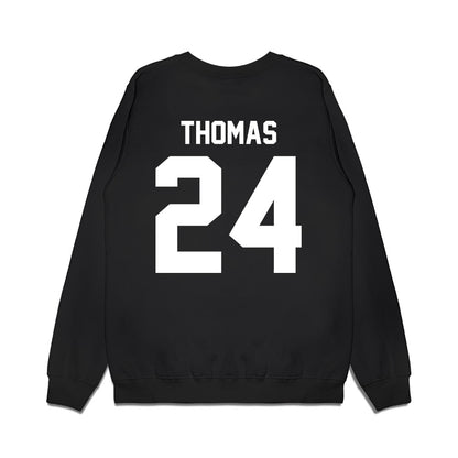 Virginia Tech - NCAA Football : Malachi Thomas - Vintage Helmet Premium Crewneck Sweatshirt-1