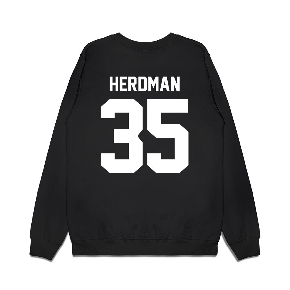 Virginia Tech - NCAA Football : Cade Herdman - Vintage Helmet Premium Crewneck Sweatshirt-1