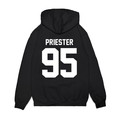 Virginia Tech - NCAA Football : Jahzari Priester - Vintage Helmet Premium Hooded Sweatshirt-1