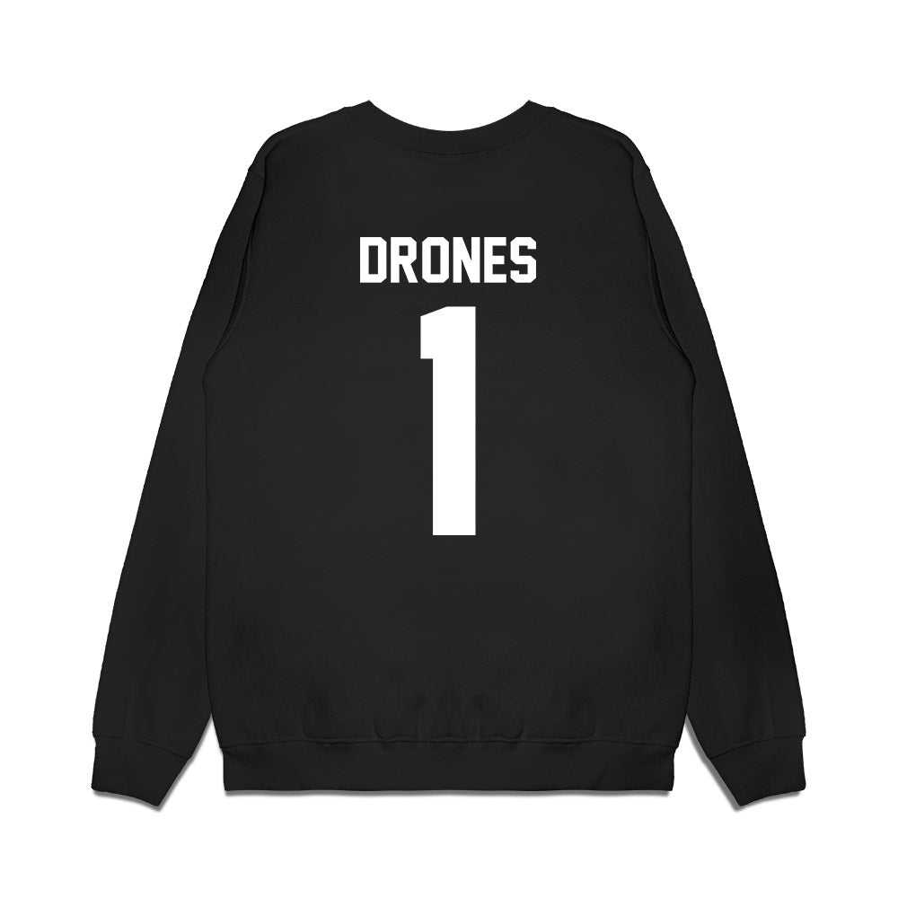 Virginia Tech - NCAA Football : Kyron Drones - Vintage Helmet Premium Crewneck Sweatshirt-1