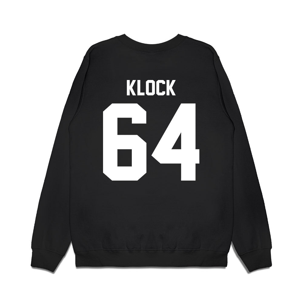 Virginia Tech - NCAA Football : Elijah Klock - Vintage Helmet Premium Crewneck Sweatshirt-1