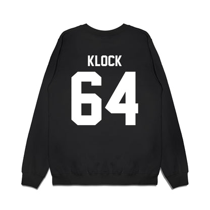Virginia Tech - NCAA Football : Elijah Klock - Vintage Helmet Premium Crewneck Sweatshirt-1